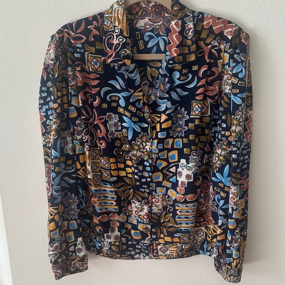 Colorful Patterned Blouse
